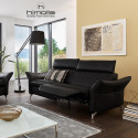 Canapé 3 places 194 cm Planopoly Motion 1926 en cuir avec 2 relax manuels de la marque HIMOLLA