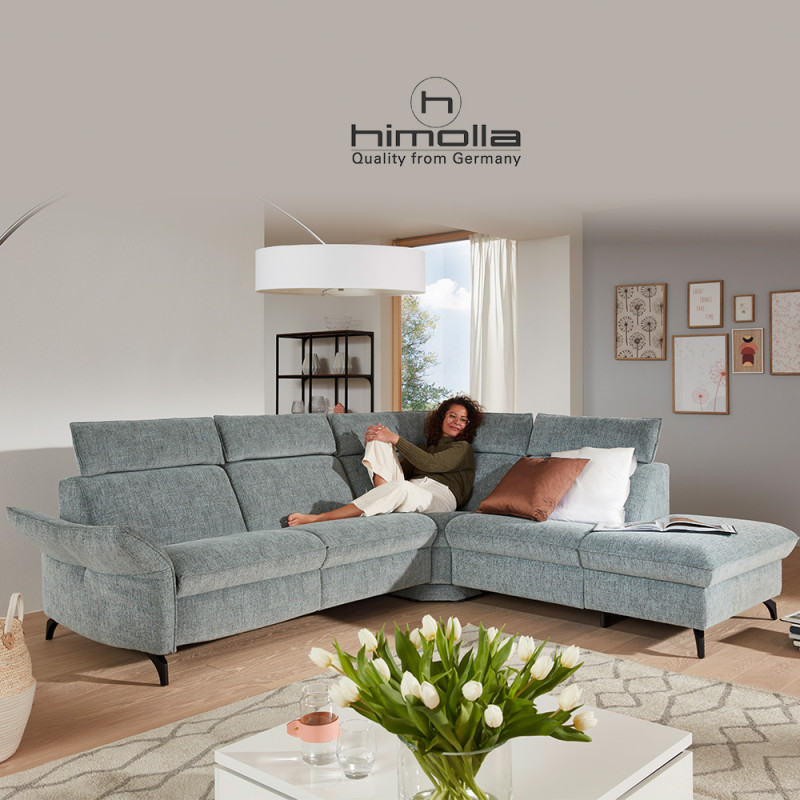 Canapé d'angle 264 cm fixe Planopoly Motion 1926 en tissu de la marque HIMOLLA