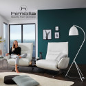 Canapé trapèze 2 places 231 cm Lounger 4905 en cuir avec 2 relax électriques et table intermédiaire de la marque HIMOLLA