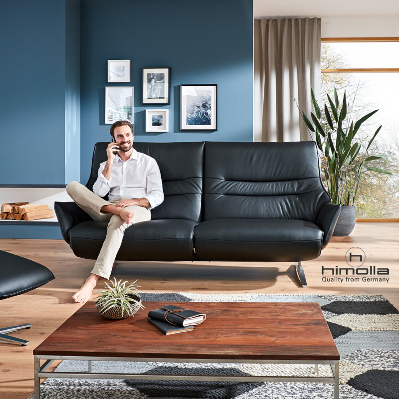 Canapé 3 places fixes 184 cm Lounger 4905 en cuir de la marque HIMOLLA