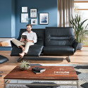 Canapé 3 places 184 cm Lounger 4905 en cuir avec 2 relax électriques de la marque HIMOLLA