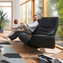 Canapé 3 places 214 cm Lounger 4905 en cuir avec 2 relax électriques de la marque HIMOLLA
