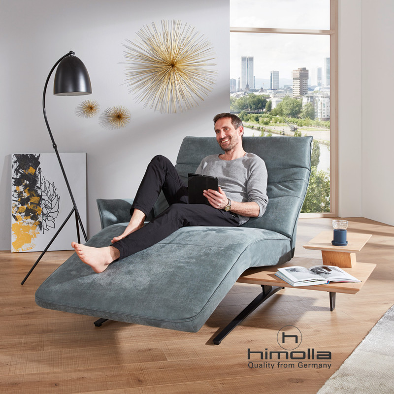 Chaise longue électrique Lounger 4905 en tissu avec tablette de la marque HIMOLLA
