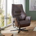 Fauteuil relax électrique en cuir et tissu S-Lounger 7905 avec 1 moteur de la marque HIMOLLA