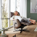 Fauteuil relax électrique 3 moteurs S-Lounger 7905 en cuir et tissu avec lift releveur de la marque HIMOLLA
