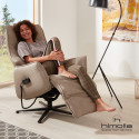 Fauteuil relax électrique 3 moteurs S-Lounger 7905 en cuir avec fonction cardio de la marque HIMOLLA
