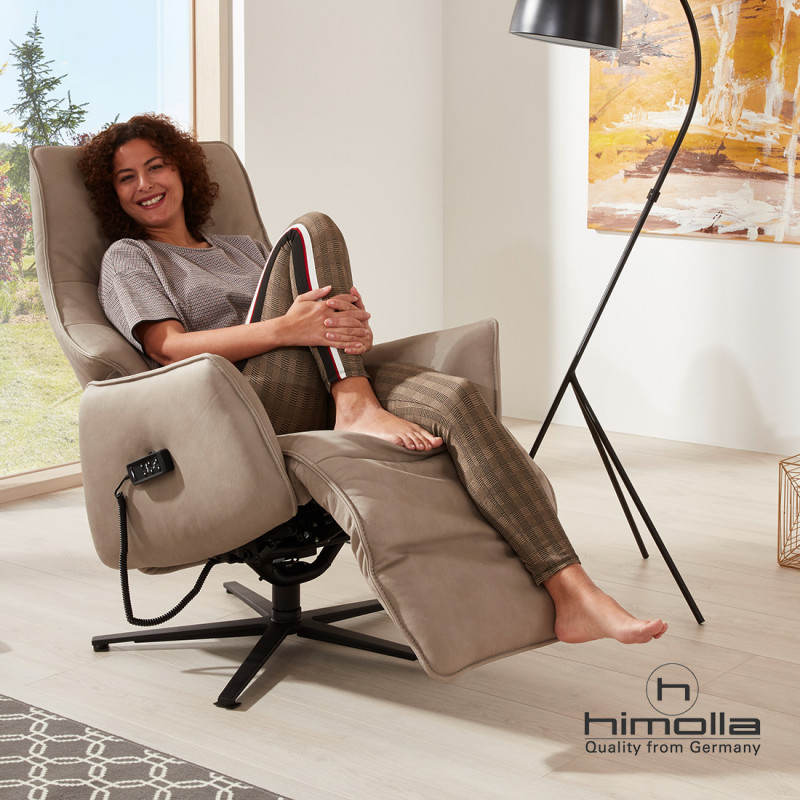 Fauteuil relax électrique 3 moteurs S-Lounger 7905 en cuir avec fonction cardio de la marque HIMOLLA