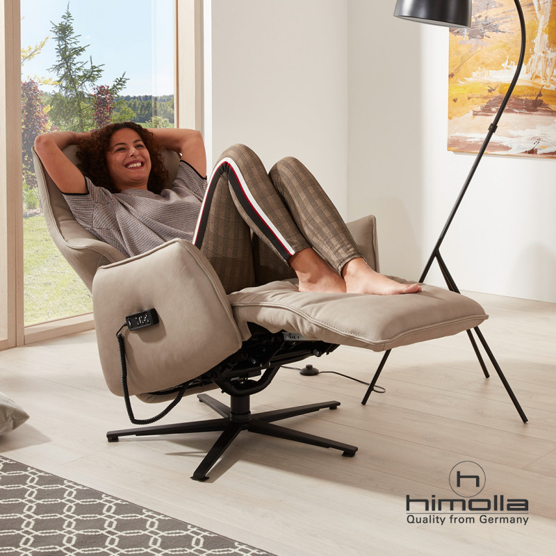Fauteuil relax électrique 3 moteurs S-Lounger 7905 en cuir avec lift releveur de la marque HIMOLLA