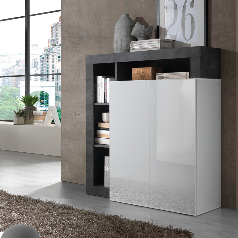 Bar design 2 portes BURGA 108 cm - proposé en 2 finitions