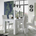 Table de salle à manger 180 cm Rocket White en blanc brillant