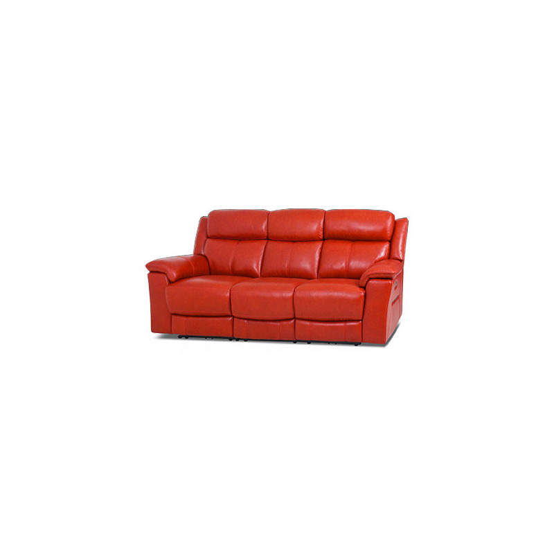 Canapé 3 places en cuir RS-11475 avec 2 relax électriques