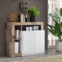 Buffet design 2 portes BURGA 108 cm - proposé en 2 finitions