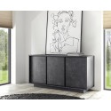 Buffet contemporain 138 cm Marbrée Noire