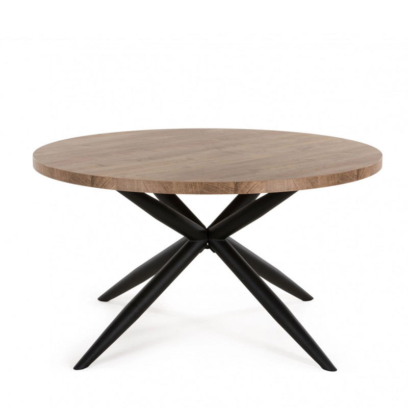 Table à manger ronde CARMA VIGO en Lamulux décor Mango