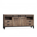 Buffet 210 cm Vigo avec 2 portes et 4 tiroirs, en décor Mango