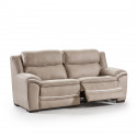 Canapé 3 places fixes 203 cm Balooba en tissu et simili
