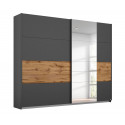 Armoire Boston 226 cm en décor chêne Artisan avec 2 portes coulissantes