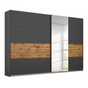 Armoire Boston 271 cm en décor chêne Artisan avec 2 portes coulissantes