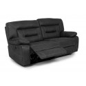 Canapé 3 places en tissu 204 cm OPORTO avec 2 relax électriques