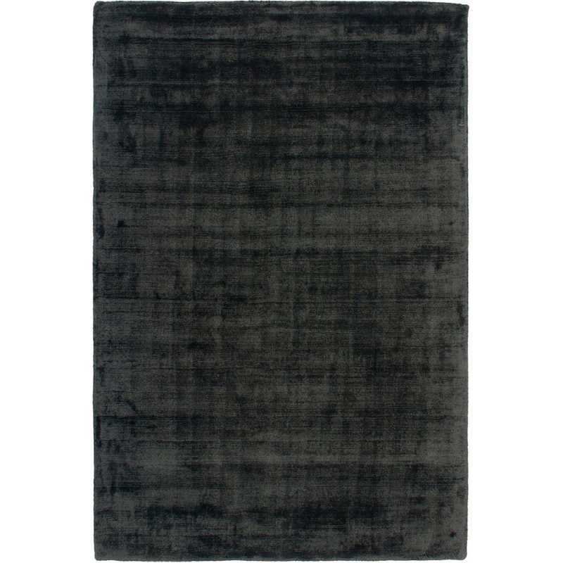 Tapis My Maori Anthracite en viscose tissé main