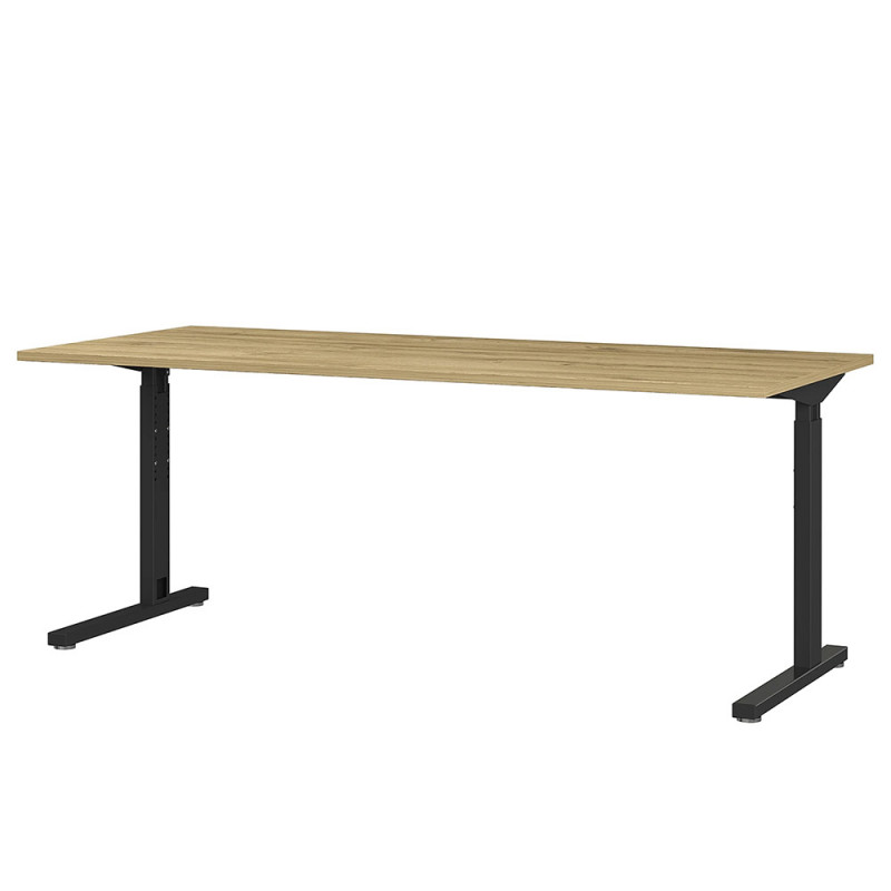 Bureau 4253 PRADES 180 cm réglable en hauteur, décor chêne Grandson