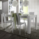 Table de salle à manger 180 cm VENUS en blanc brillant
