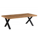 Table basse SORELLA ELIOTT avec pieds X en métal