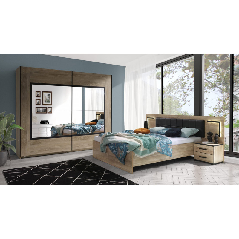 Chambre adulte JADE en décor chêne colonial