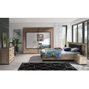 Chambre adulte complète JADE en décor chêne colonial avec commode
