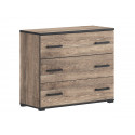 Commode JADE en décor chêne colonial avec 3 tiroirs