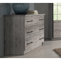 Commode MANON en décor chêne chateau avec 3 tiroirs