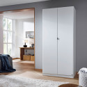 Armoire KENORA avec 2 portes en décor blanc mat