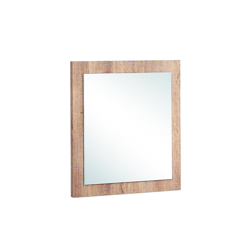 Miroir carré 55 cm ELIOTT SORELLA en décor chêne industriel