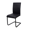 Chaise de salle à manger DIEGO en PU noir