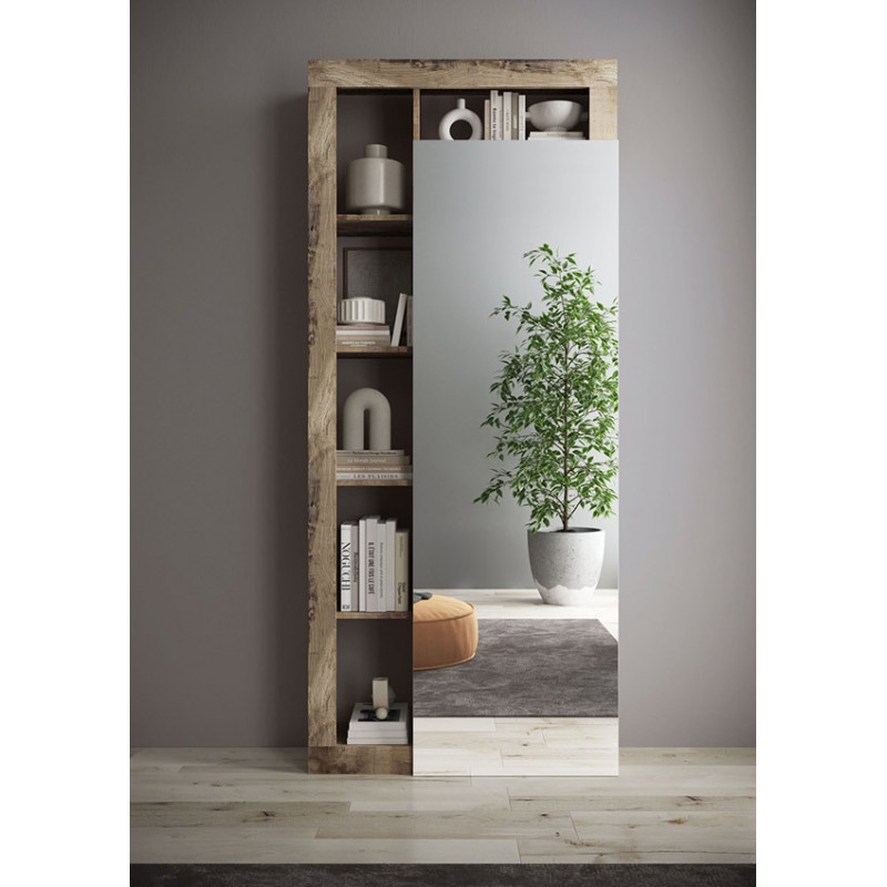 Armoire d'entrée BURGA en décor pero avec porte miroir