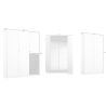 Armoire en angle KENORA en décor blanc mat et chene artisan